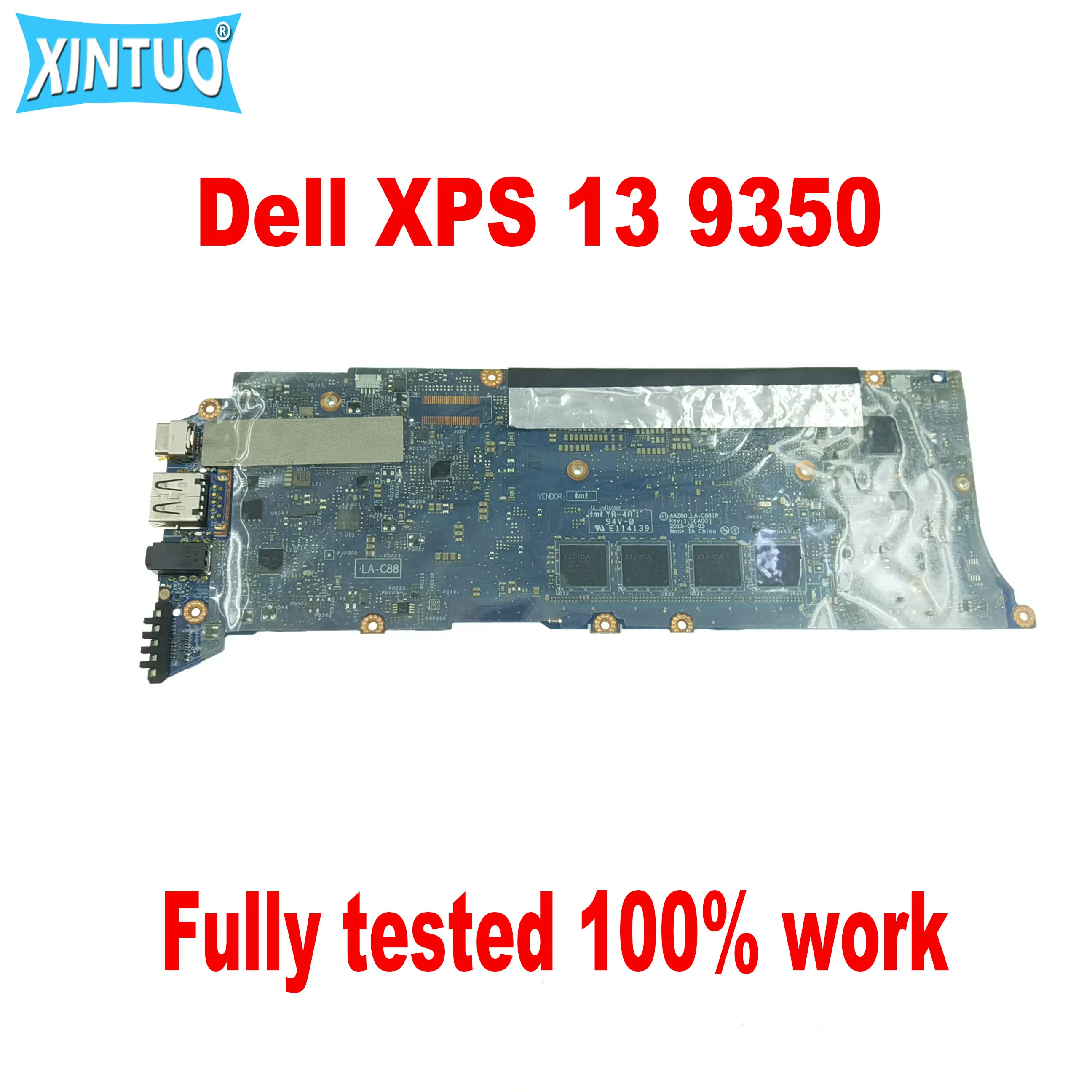 Placa-mãe para Dell Xps 13 9350 Portátil Placa-mãe com i3 i5 I76th Gen Cpu 4gb 8gb 16gb Ram Ddr3 100 Testado Trabalho La-c881p - Imagem 5