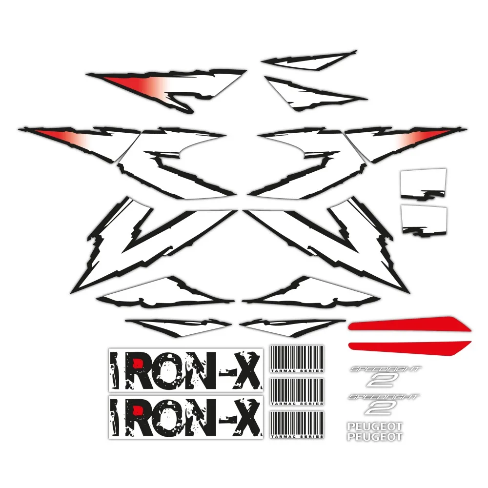 Kit Adesivo Compatibile Per Moto Scooter Peugeot Speedfight 2 Iron-X
