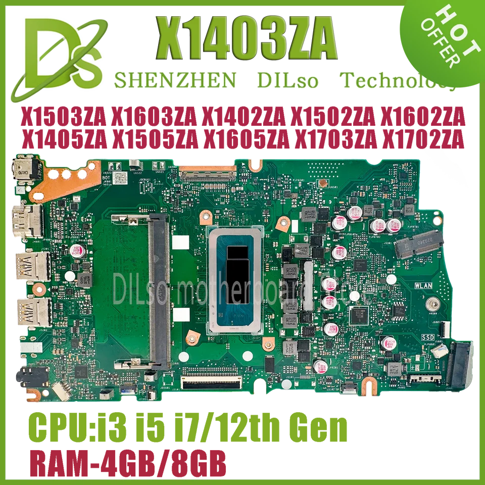 maaya  Placa-mãe X1403ZA para ASUS X1503ZA X1603ZA X1402ZA X1502ZA