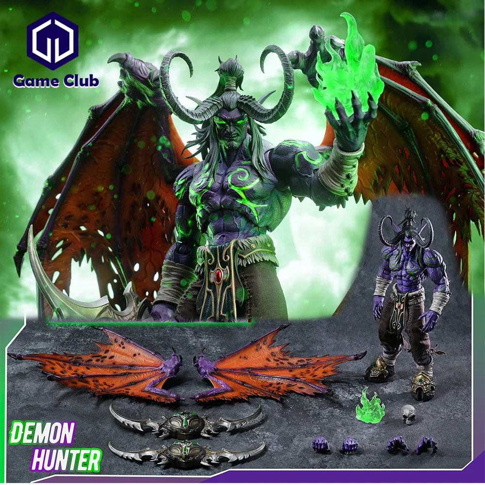 Figura De Acción HiPlay Demon Hunter Eudian | Edición Negra Limitada, 24 Cm, Articulada Con LED