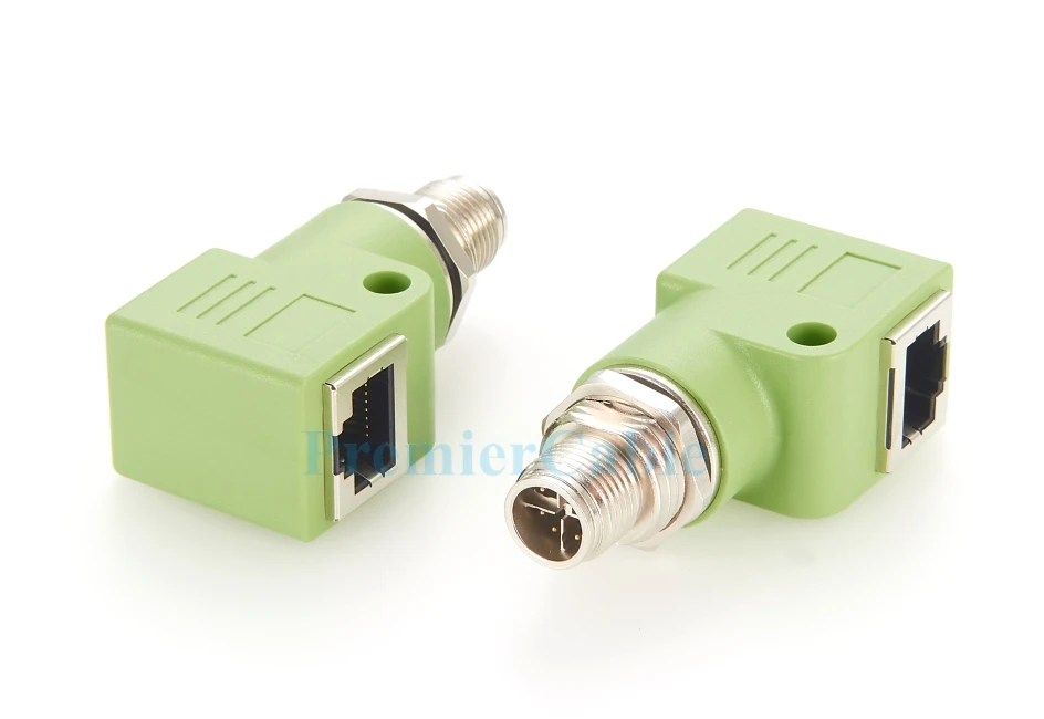 IP67 M12 8-Pin X-Code auf RJ45 Schottwand-Adapter, M12 Stecker auf RJ45 Cat6 Ethernet-Anschlussbuchse für Industriekameras – Detail 5