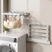 Folding Drying Rack Wall Mounted Drying Clip Windproof Sock Clip Clothing Rack Hanger Household Sock Drying Clip Space Saving 1