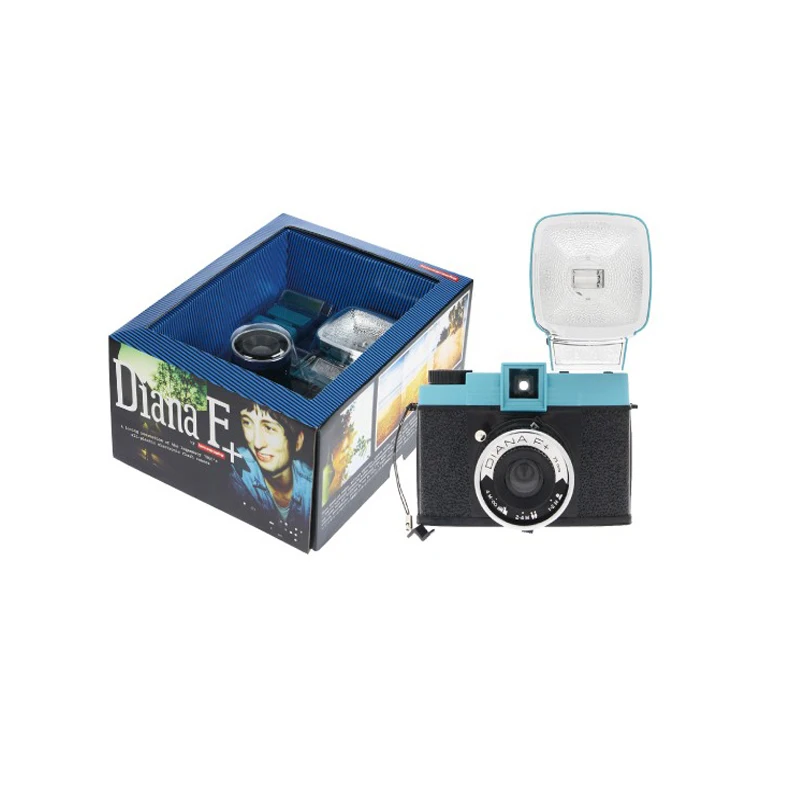 Lomography-다이아나 F + 미디엄 포맷 카메라, 레트로 120 필름 카메라 (플래시 포함)