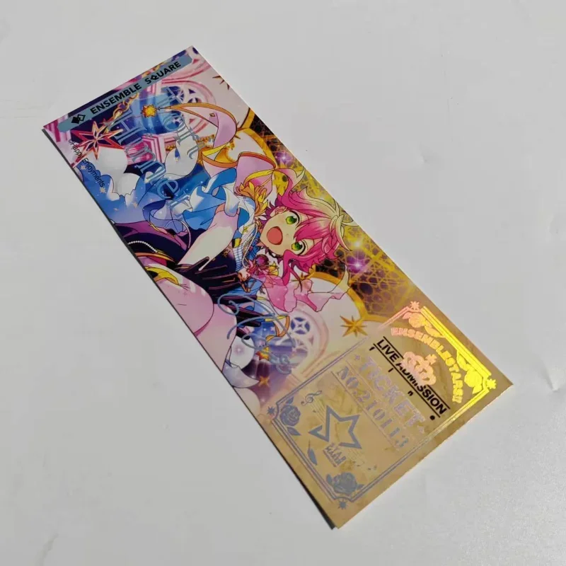 Anime Ensemble Stars Cosplay Double-sided Laser Ticket Photo Cards