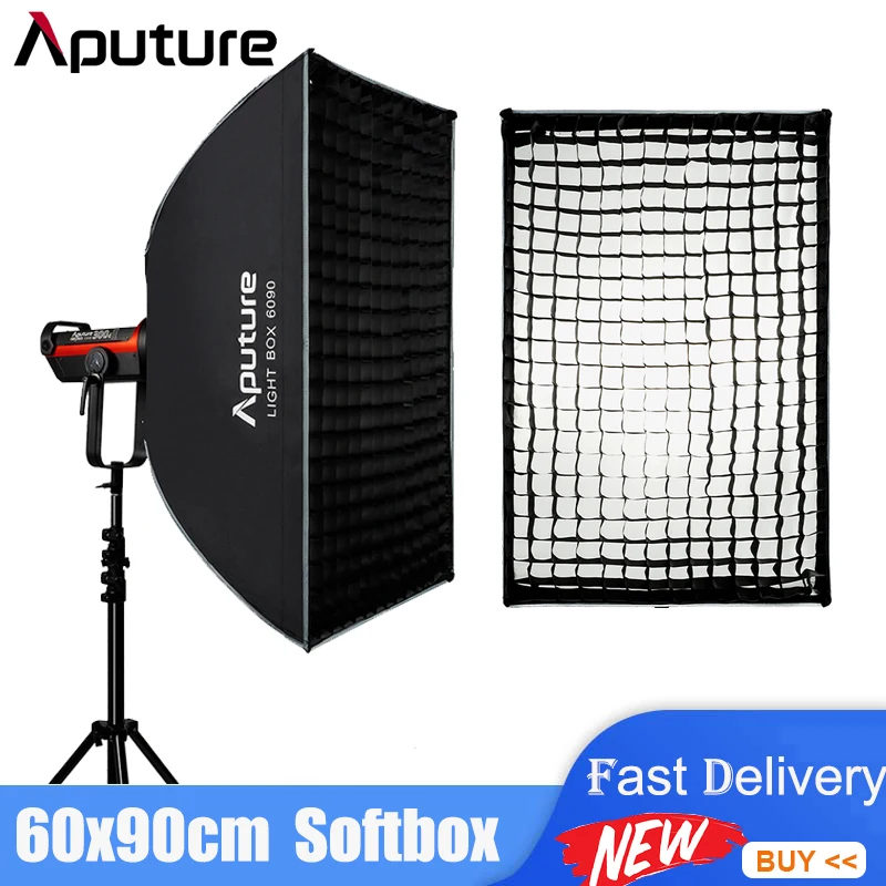 Aputure Light Box 6090 Streifen Wabengitter Softbox mit Bowens Mount für Aputure 300X Amaran 200x 