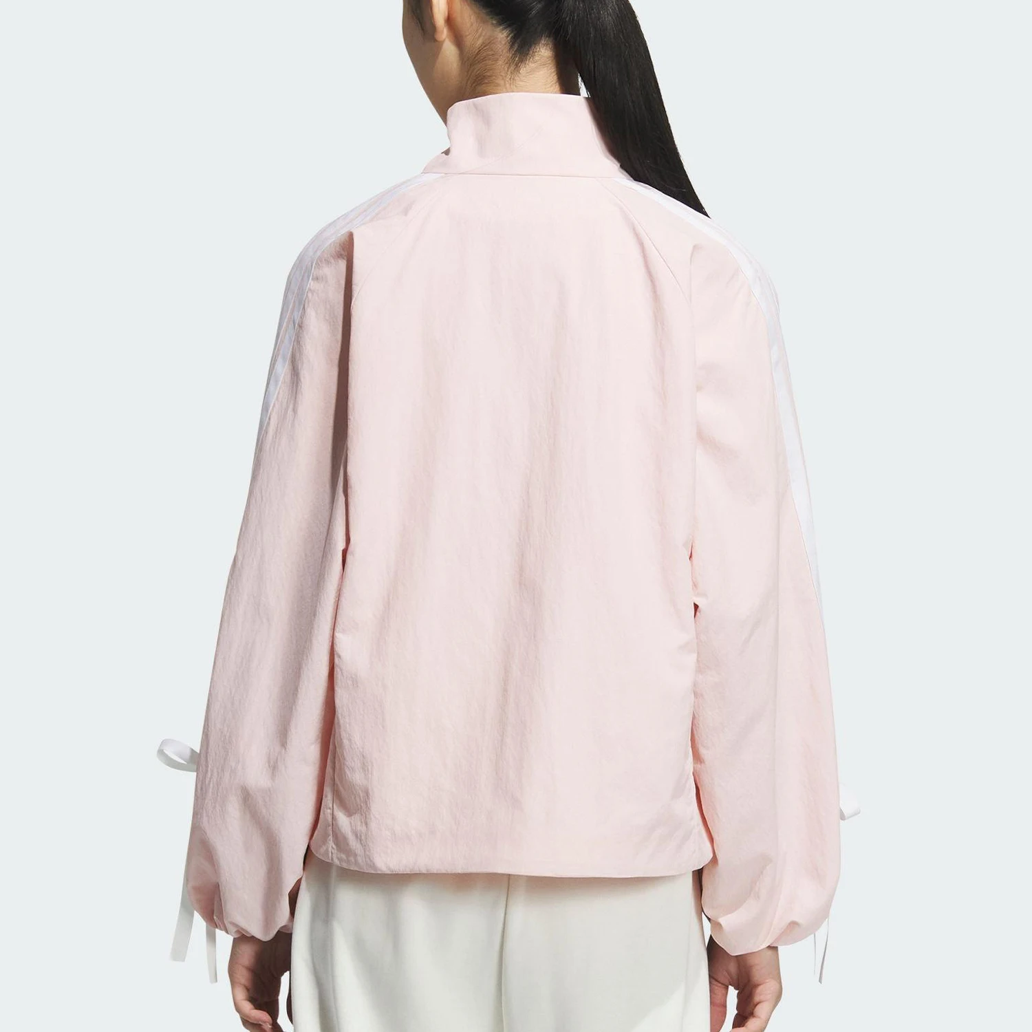 Adidas長袖ジャケット レディース ライトピンクMサイズ　KB0086 Adidas Windbreaker WOVEN LOOSE FIT Jackets Coats Women's Light