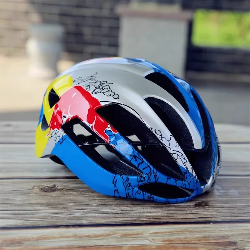 Red Bull Bicycle Helmet, Bicycle Scooter Skating Sports Protective Equipment Breathable Bicycle Red Bull Helmet 2