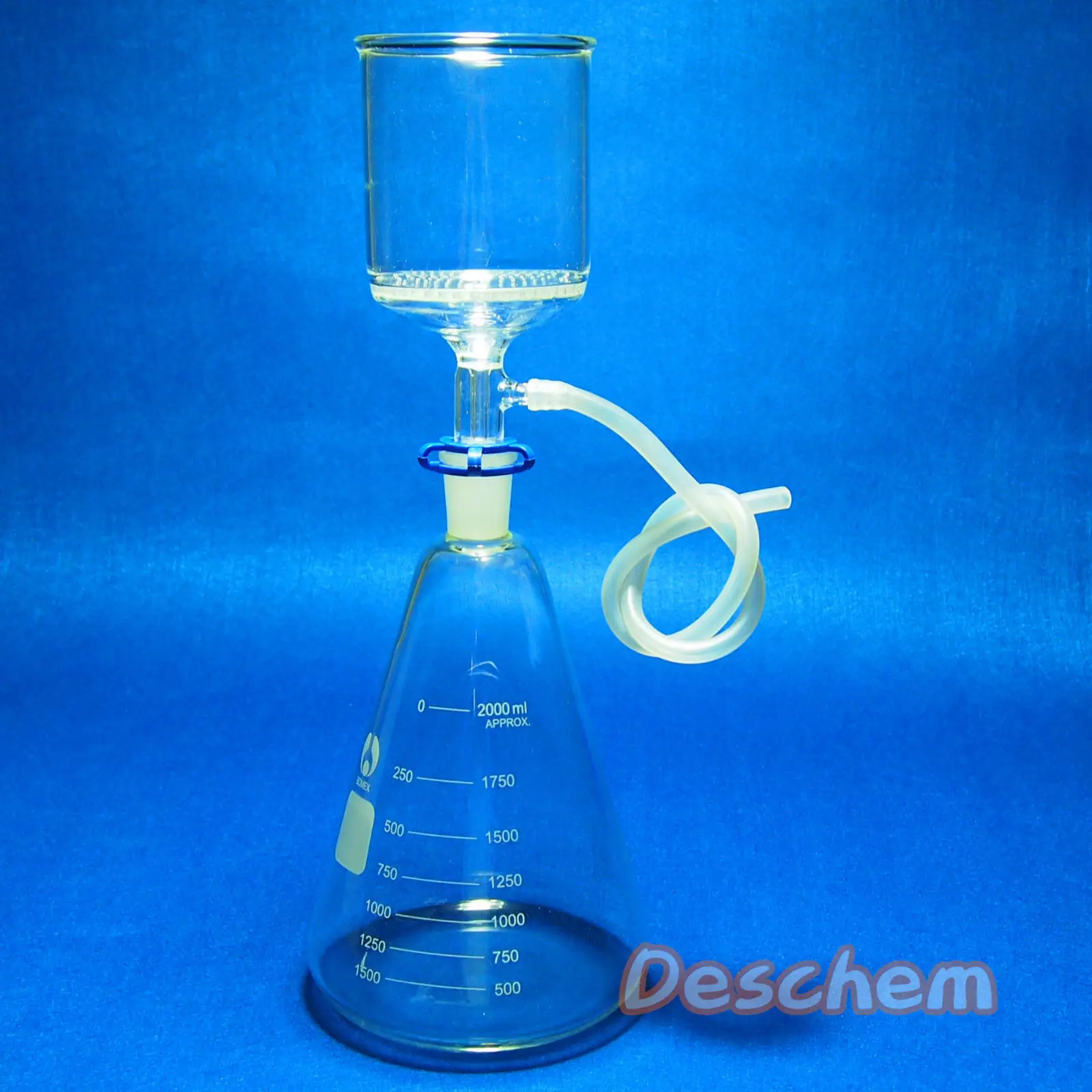 2000ml,Suction Filtration Unit,90mm Buchner Funnel,2 Litre Flask & Vacuum Pump