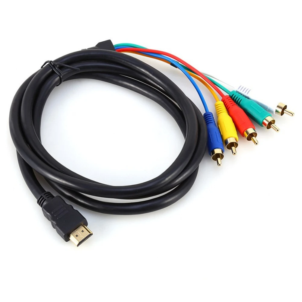 1 5 м HDMI-совместимый с 5RCA кабелем Plug &amp play 1080p Аудио видео компонентный конвертер |