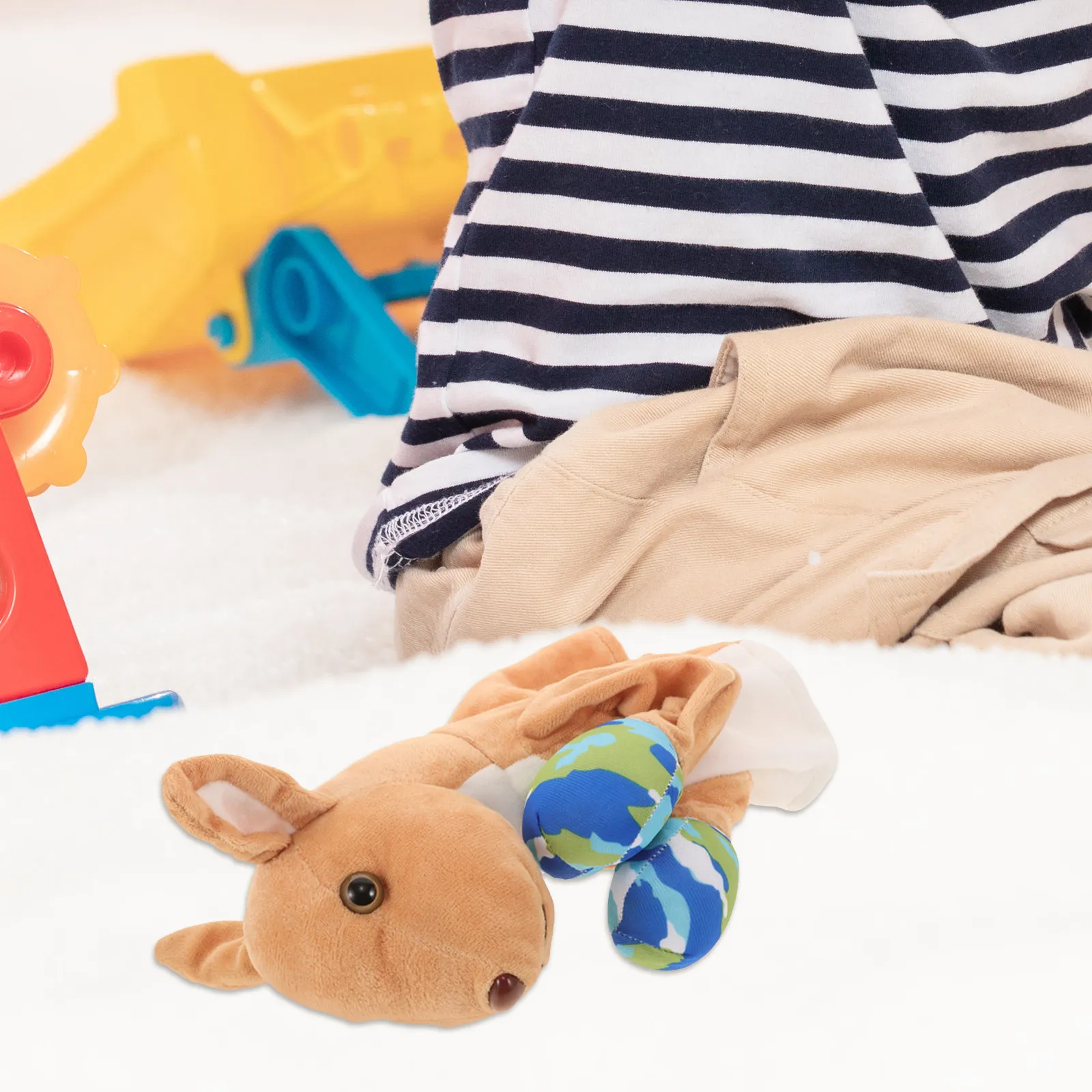 캥거루 인터랙티브 손인형 어린이 성인용 귀여운 동물 이야기 부모-자녀 소리놀..