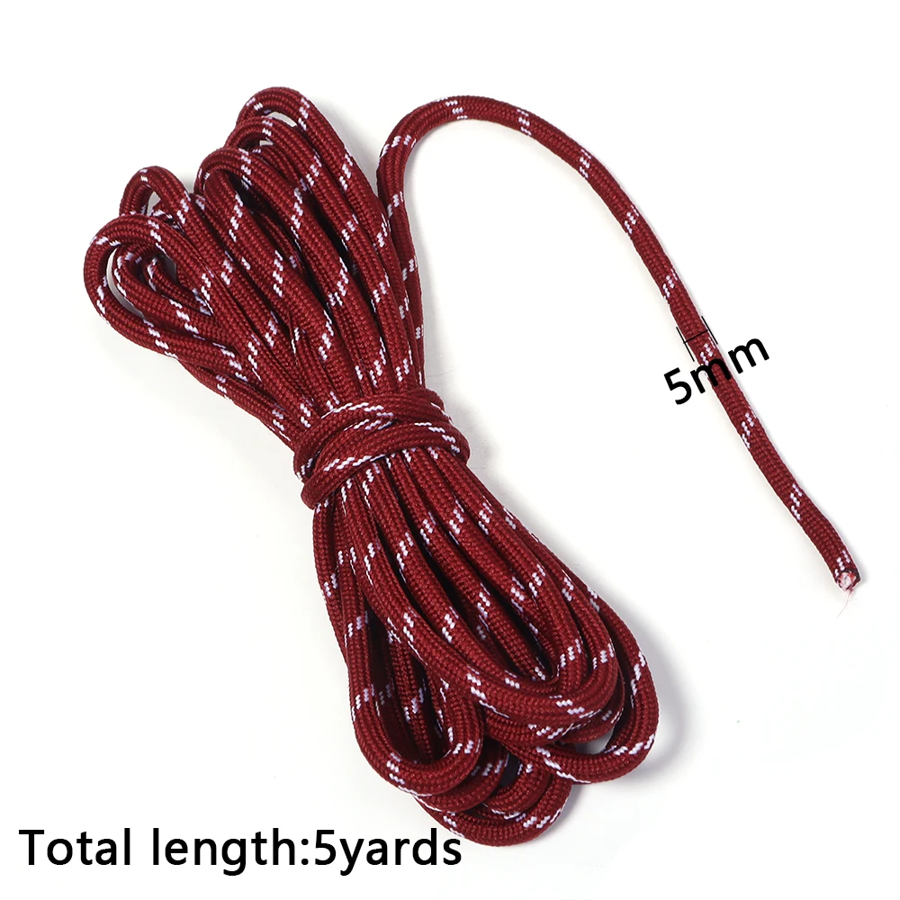 Colorful 5mm Braided Polyester Nylon Cord - 5 Yards for Crafting & DIY Projects