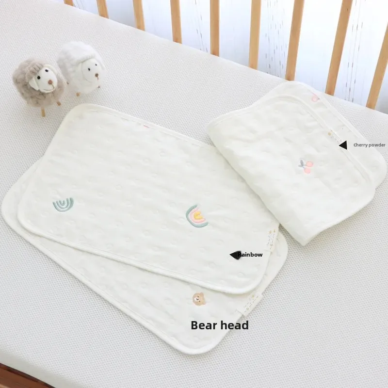 Pure Cotton Muslin Baby Pillow 0 Height Breathable Absorbent Newborn Infant Head Support Pad Comfortable Soft Fabric