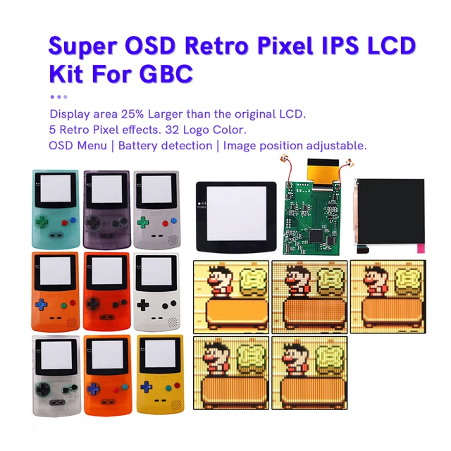 スーパーosd-lcdスクリーンキット,ゲームボーイカラー用バックライト 