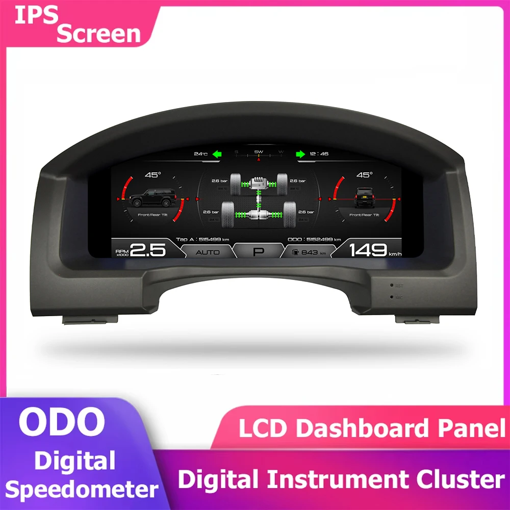 Panel de Instrumentos Digital Virtual de 12.3'' para Toyota Land Cruiser 200 LC200, Velocímetro, Pantalla LCD, Tablero de Instrumentos, ODO 1