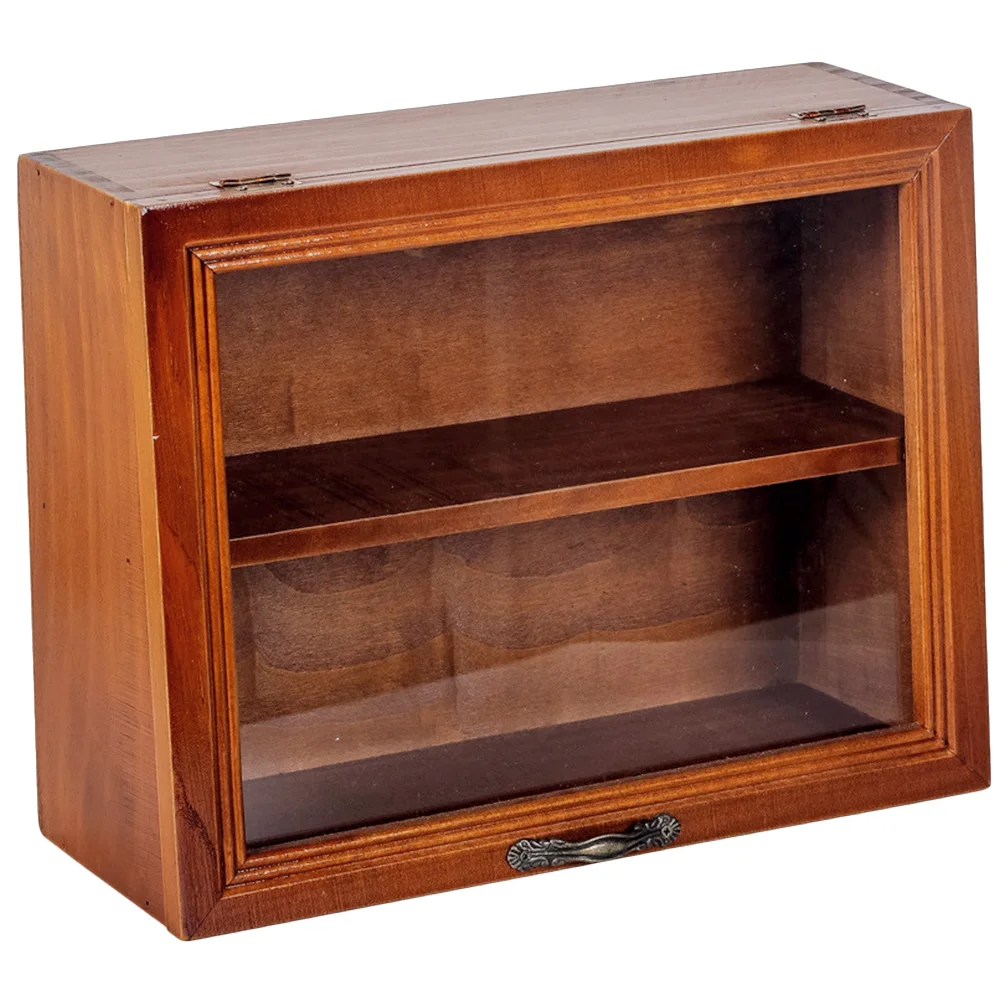 

Деревянные фигурки, демонстрационная коробка, коллекционная игрушечная стойка, мини-кукла полки для шкафа 2 уровня, Декор для дома