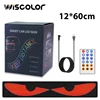 Wiscolor 12x60cm LED Matrix Pixel Panel Scrolling Bright Advertising LED Sign Flexible USB 5V LED Car Sign Bluetooth App Control 2