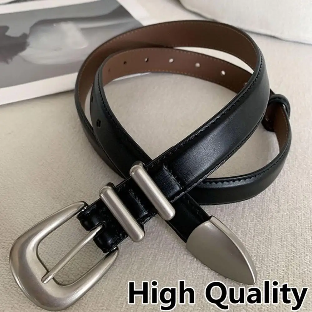 High Quality Genuine Leather Belt For Women Fashion Alloy Buckle Waist Strap Dress Jeans Sweater Waistband Korean Style Belt New