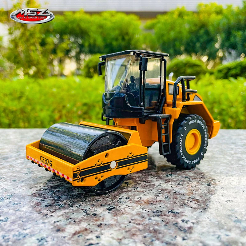 MSZ 1:50 Volvo Excavator Drum Roller Front Loader Engineering Vehicle Alloy Manufacturing Model Collection Kids Toy Gift