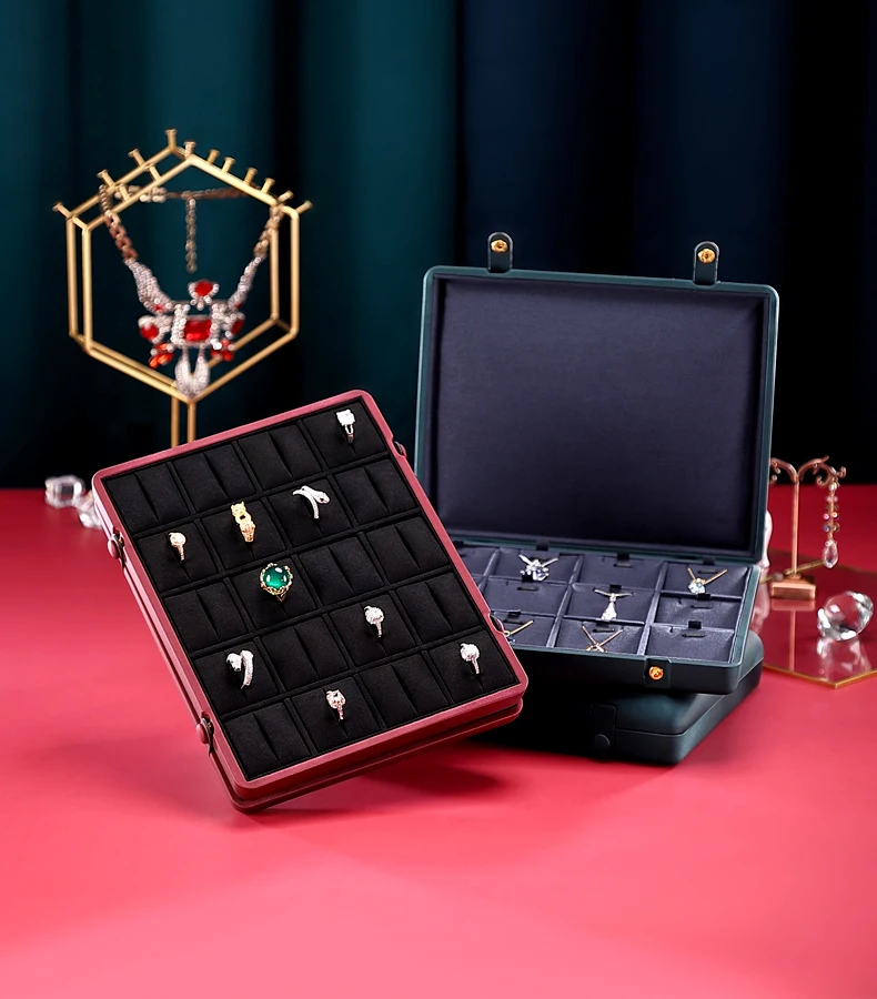 Travel Jewelry Organizer 💎 Red Blue Jewelry Organizer Box – Large Capacity Storage Case... - SKU TJO01033 - UGI Packa...