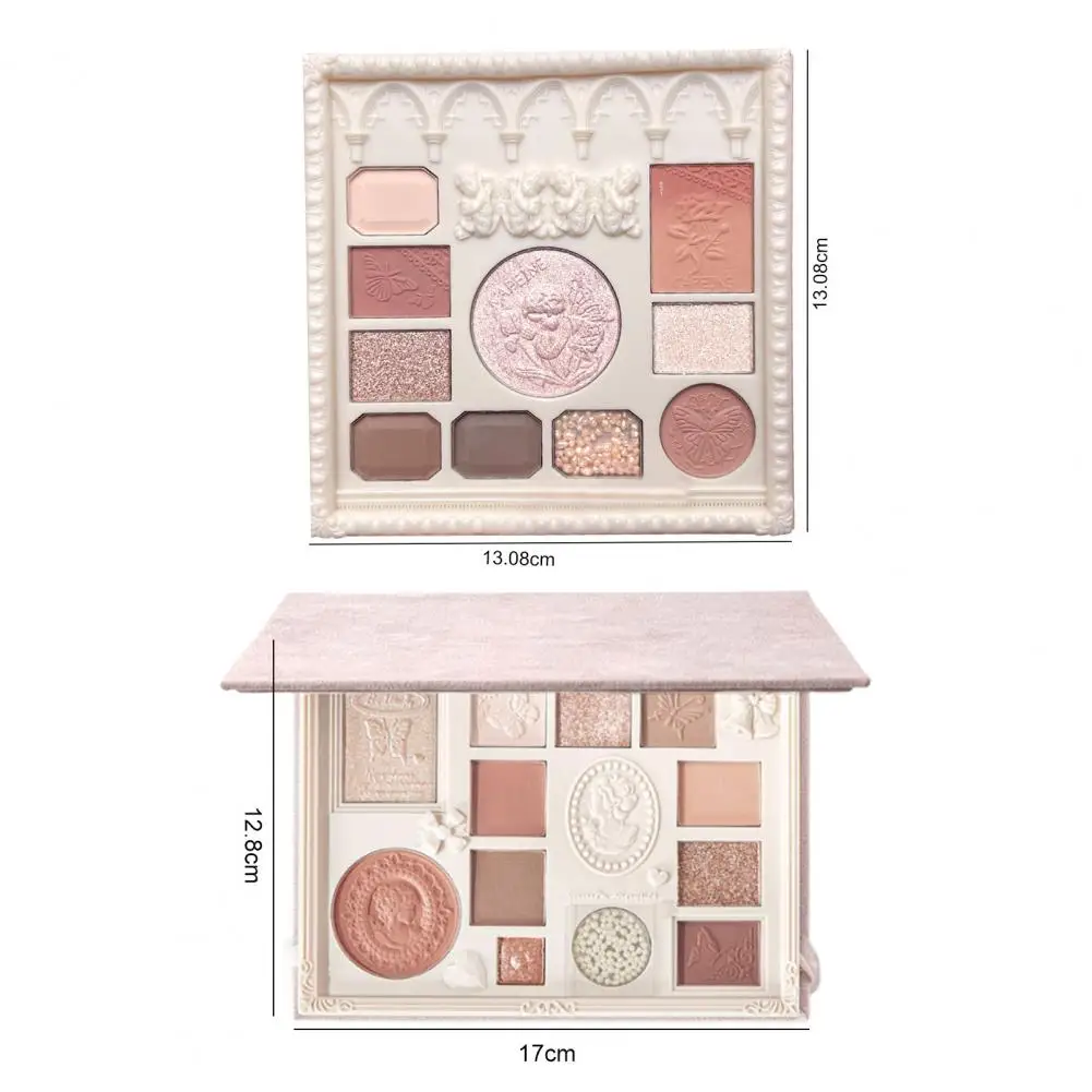Smooth Eyeshadow Palette Radiant 3d Makeup Palette with Skin-touch Blush Pearlescent Eyeshadow Create Stunning Looks with Relief