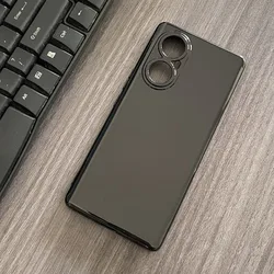 Black Silicone Phone Case - Soft, Transparent Protective Cover for Blackview A200 Pro (Black)