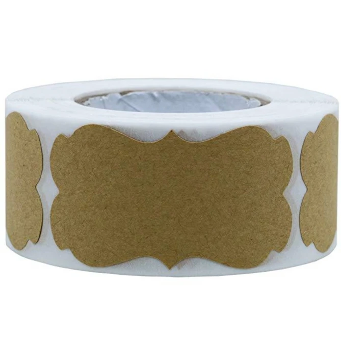 Description Picture 5 of itemKraft Paper Stickers Blank Labels Handmade Stationery Gift Tags Decoration Paper Spice Jar Label DIY Envelope Sealing Sticker