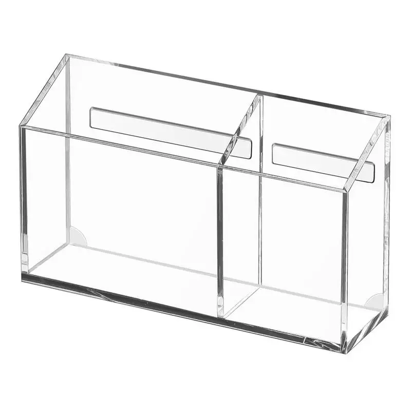 

Dry Erase Pen Holder Magnetic Acrylic Magnetic Whiteboard Holder With 2 Compartments Desktop Locker For Work Home Office