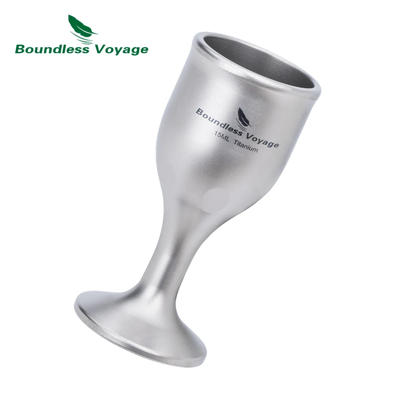 Boundless Voyage Titanium Cup Thickened Wine Drinking Cup Shooters Tequila Whiskey Vodka Drinkware Single Layer Wineglass 15ml 2