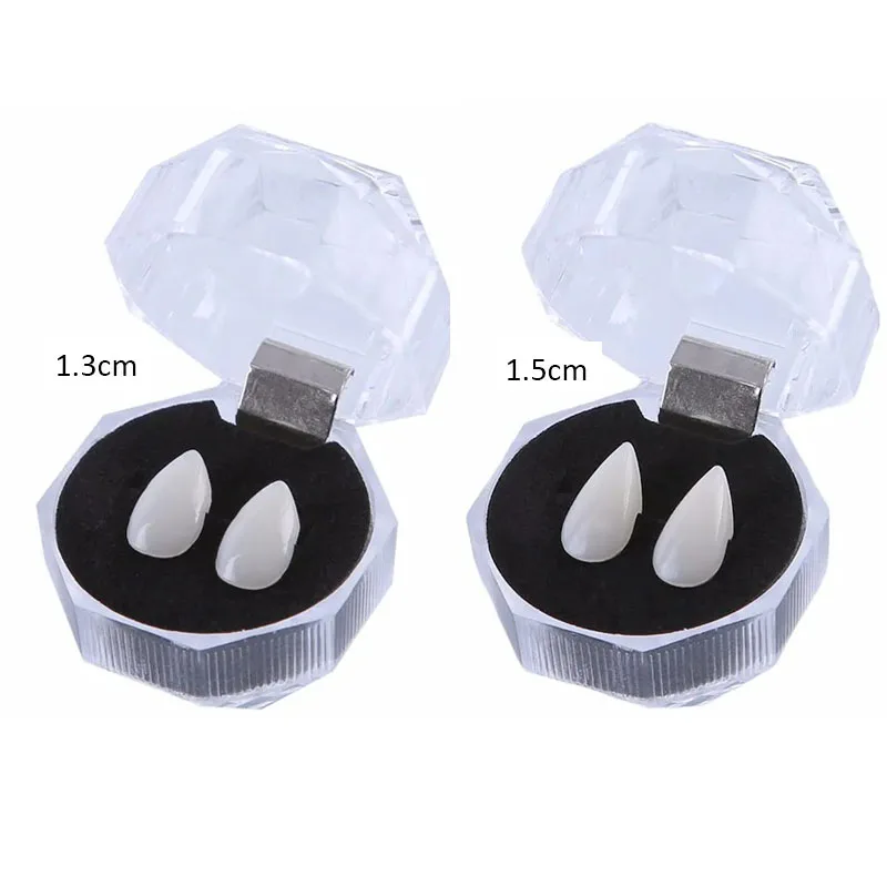 Vampire Fangs False Teeth with Adhesive for Halloween Costumes and Party Decor