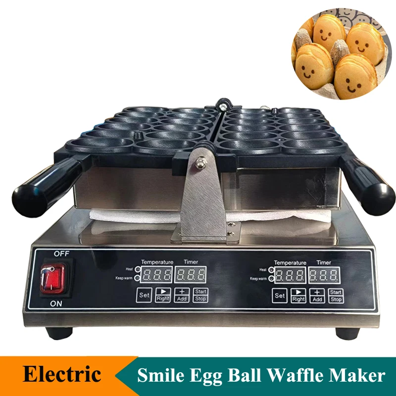 Display Digitale Corea Sorridente Macchina Per Fare Le Cialde All'Uovo 12 Pezzi Macchina Per Fare Il Pane All'Uovo A Bolle 1600W Macchina Elettrica Pe