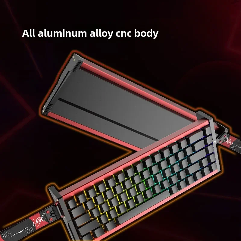 IROK MG68 Plus Max 68AEC 유선 기계식 키보드 마그네틱 스위치 알루미늄 합금 케이스 RT0.001MM 8K RGB 유선 키보드 (게이머용)