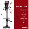 12 INCH 6.2A Professional Bench Drill Press, 3/4HP Powerful Benchtop Drill Press, Variable Speed Drill Press with IIIA Laser 3