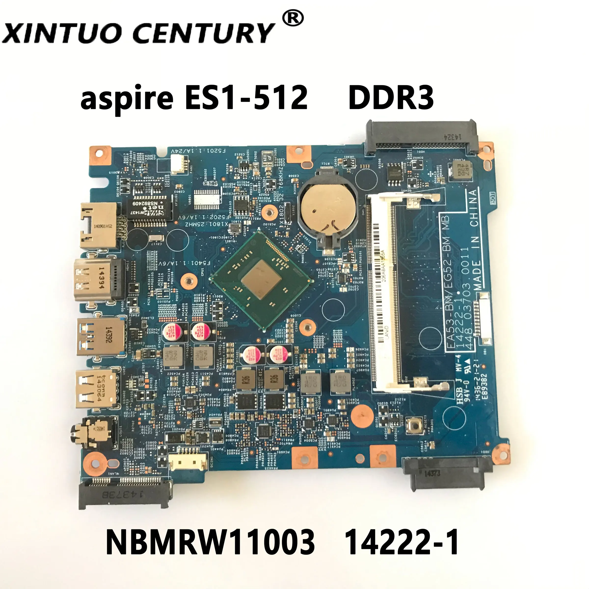 

Для Acer aspire ES1-512 системная плата NBMRW11003 EA53-BM MB 14222-1 системная плата 448.03703.0011 DDR3 100% протестирована