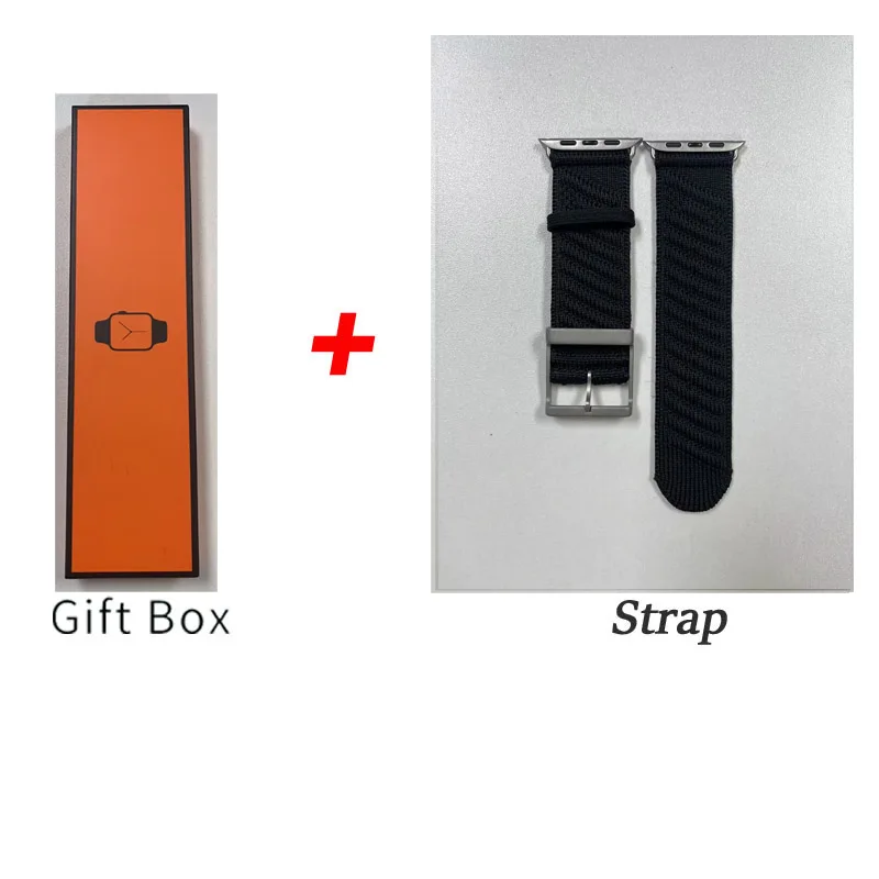Elegant En Mer Bleu Nuit Nylon Watch Strap with Logo – 46MM/42MM/44MM/45MM/49MM