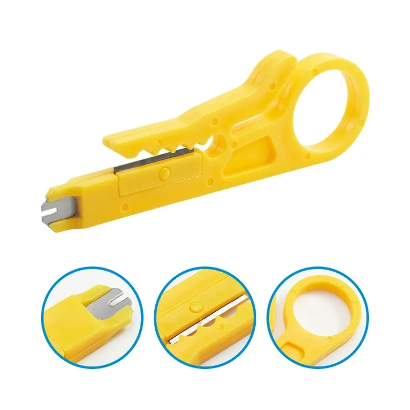 Cable Stripping Wire Cutter Crimping Tool Multi Stripper Knife Crimper Pliers Mini Portable Decrustation Electrical Straight