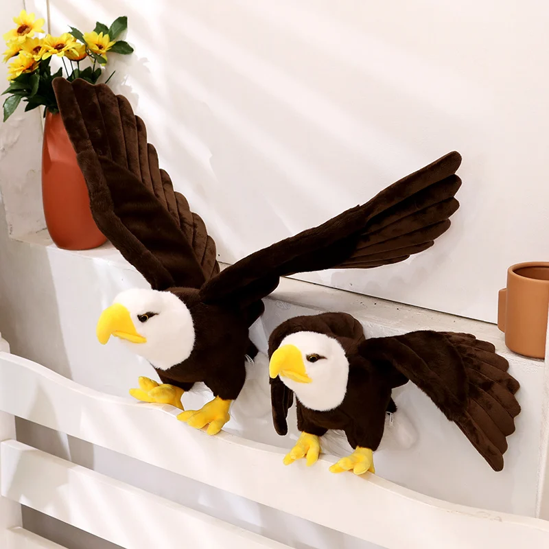 Simulation Bald Eagles Birds Plush Stuffed Toys Funny Seagull - Main Image