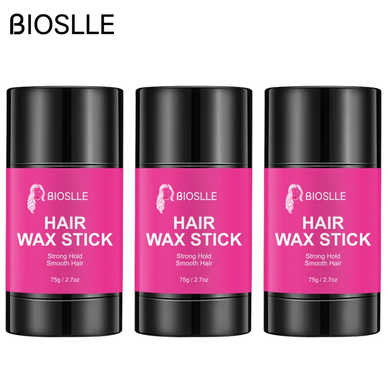 3PCS BIOSLLE 75g Strong Hold Styling Wax Stick Smooth Non Greasy For Women Heat Protectant Wig