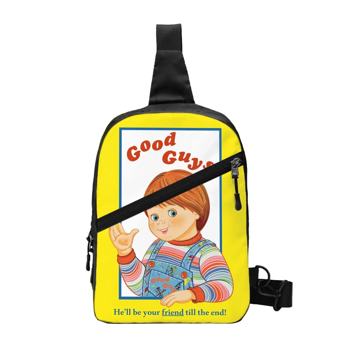 

Child's Play Good Guys Chucky Sling Chest Crossbody Bag Men Cool Shoulder Backpack for Camping Biking