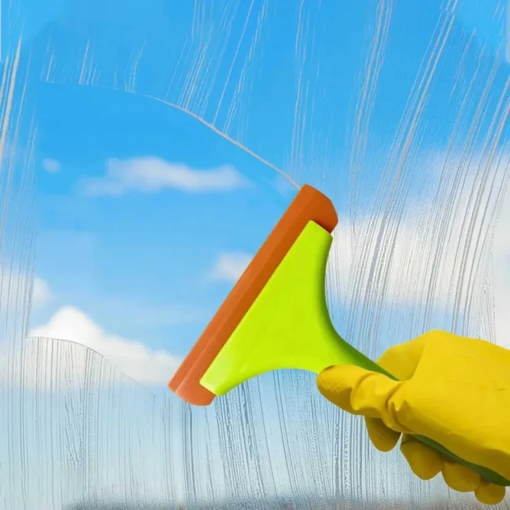 Flexible Silicone Squeegee Mini Water Wiper Shower Household Gadgets car Glass Wiper Windshield Window Clean tool with hanging ﻿ 1