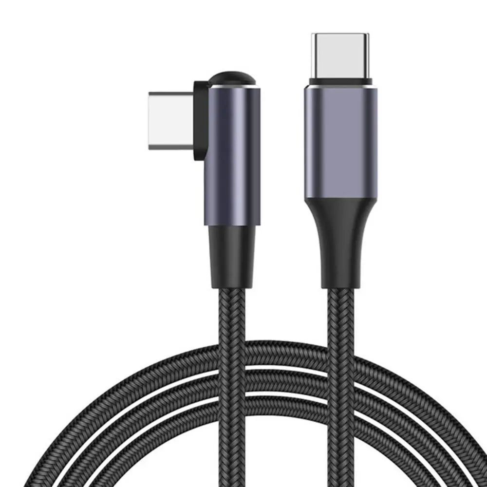 thumbnail image 1 of Cable USB tipo C a USB tipo C para teléfono móvil, línea de carga rápida 100W, Cable de ángulo recto 4,0, datos de 90 grados, 0,5 m/1m/2m, 1 of 5