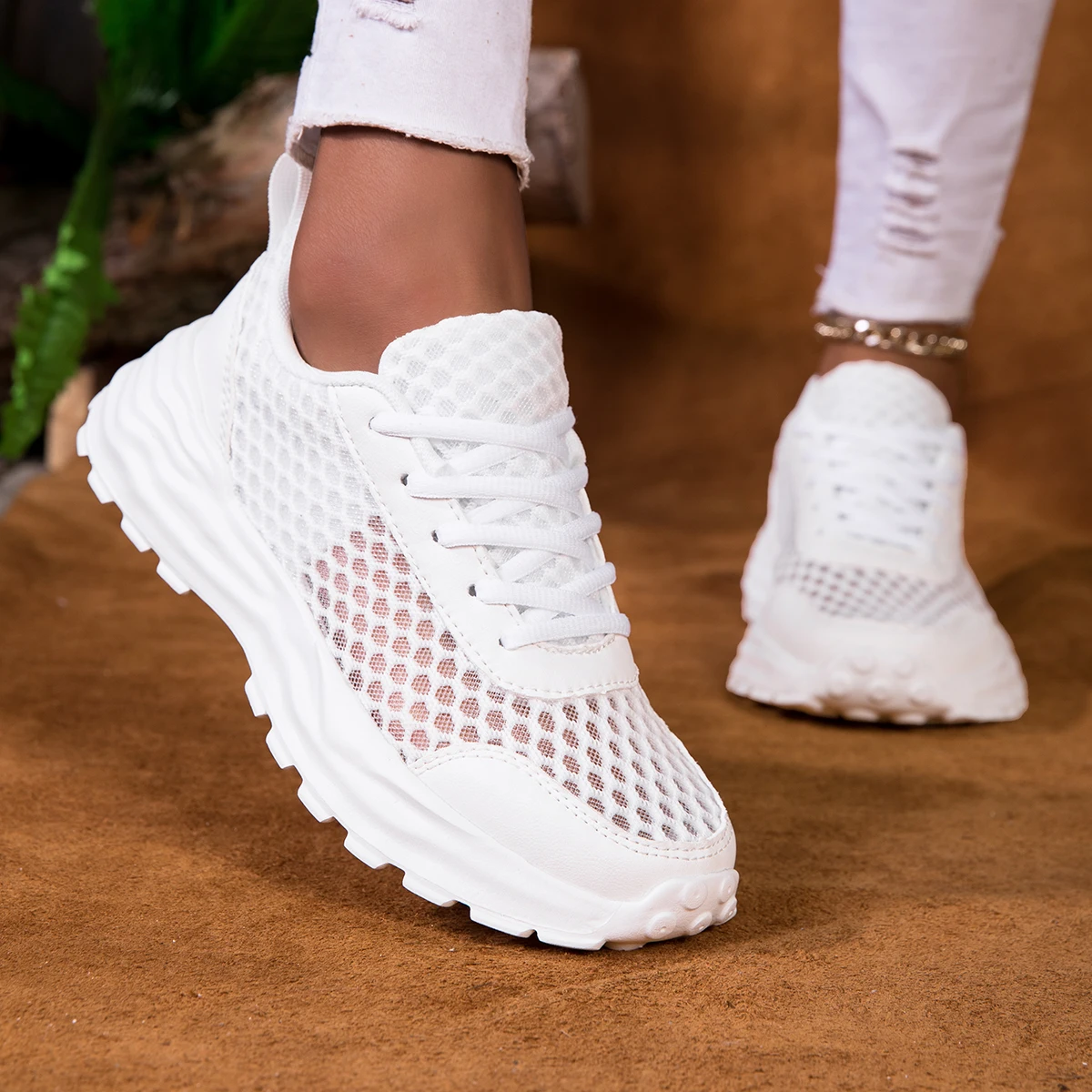 Flying Woven Sneakers Breathable Couple Coconut Shoes Women's Single Shoes
