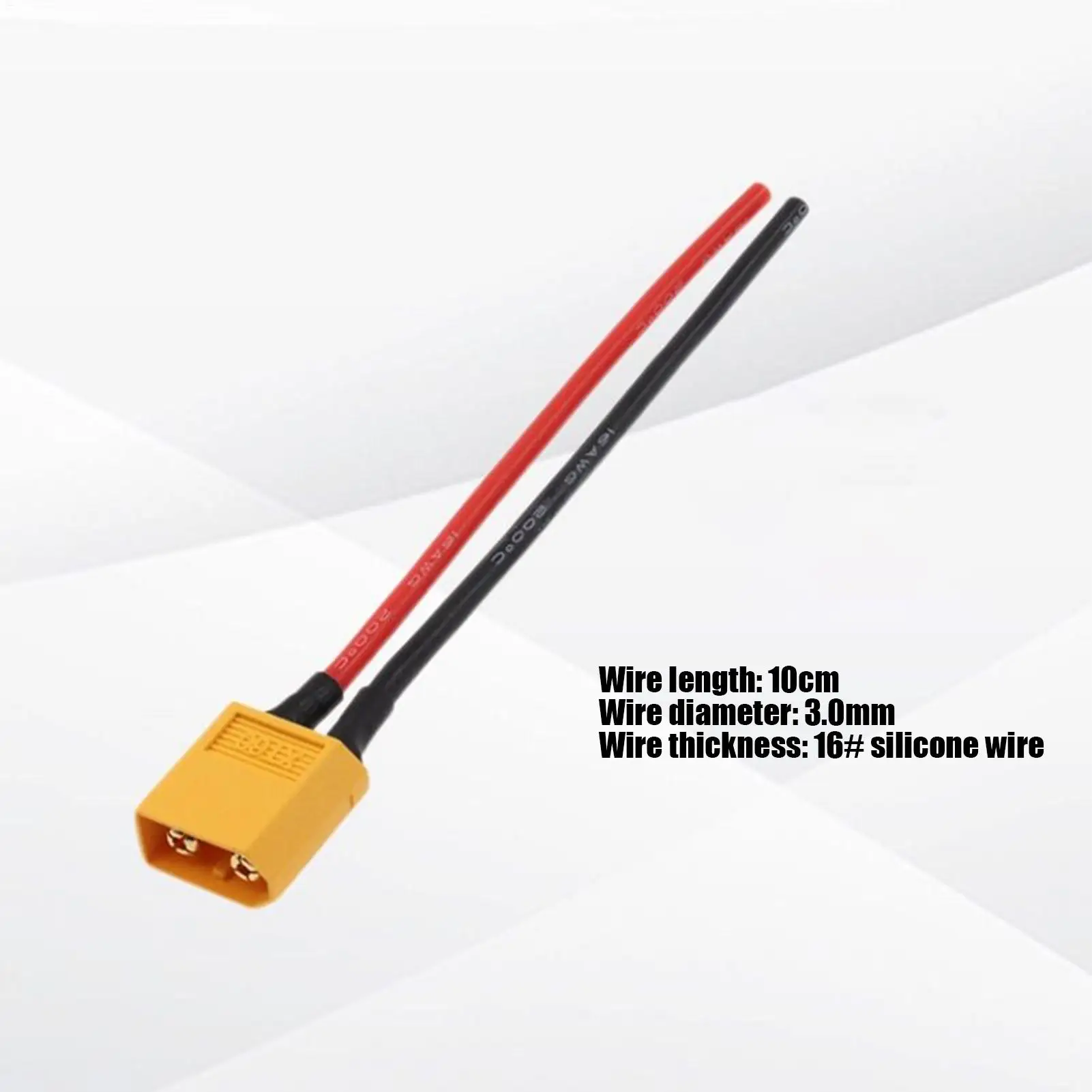 Câble XT60 Mâle/Femelle 10cm 16AWG pour Batterie Drone RC