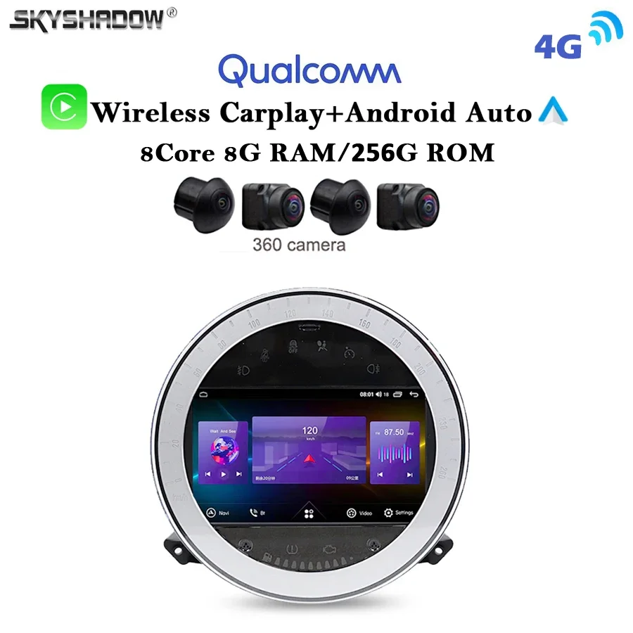FYT 12G + 256G Carplay Auto Android 13,0 DSP IPS LTE reproductor de DVD para coche mapa GPS WIFI Bluetooth Radio para BMW Mini Cooper R56 2006-2013 1