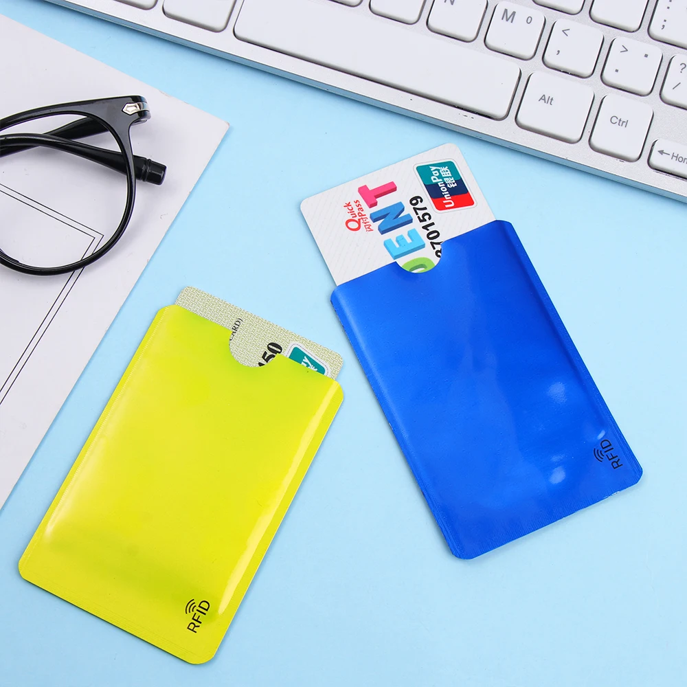 1/5Pcs Rfid Card Holder Anti Thief Aluminium Blocking Protect Case Cover Bank Credit Cards Cover Safety Smart Reader Storage Bag