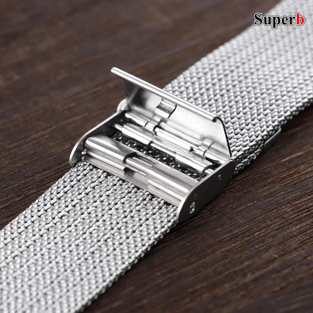 Milanese Mesh Stainless Steel Watch Band Bracelet - Business Edition (1.8mm Thickness)