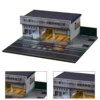 1/64 Diorama Car Garage Model City Street Coffee Shop Repair Workshop Scene Model Xmas gifts 1