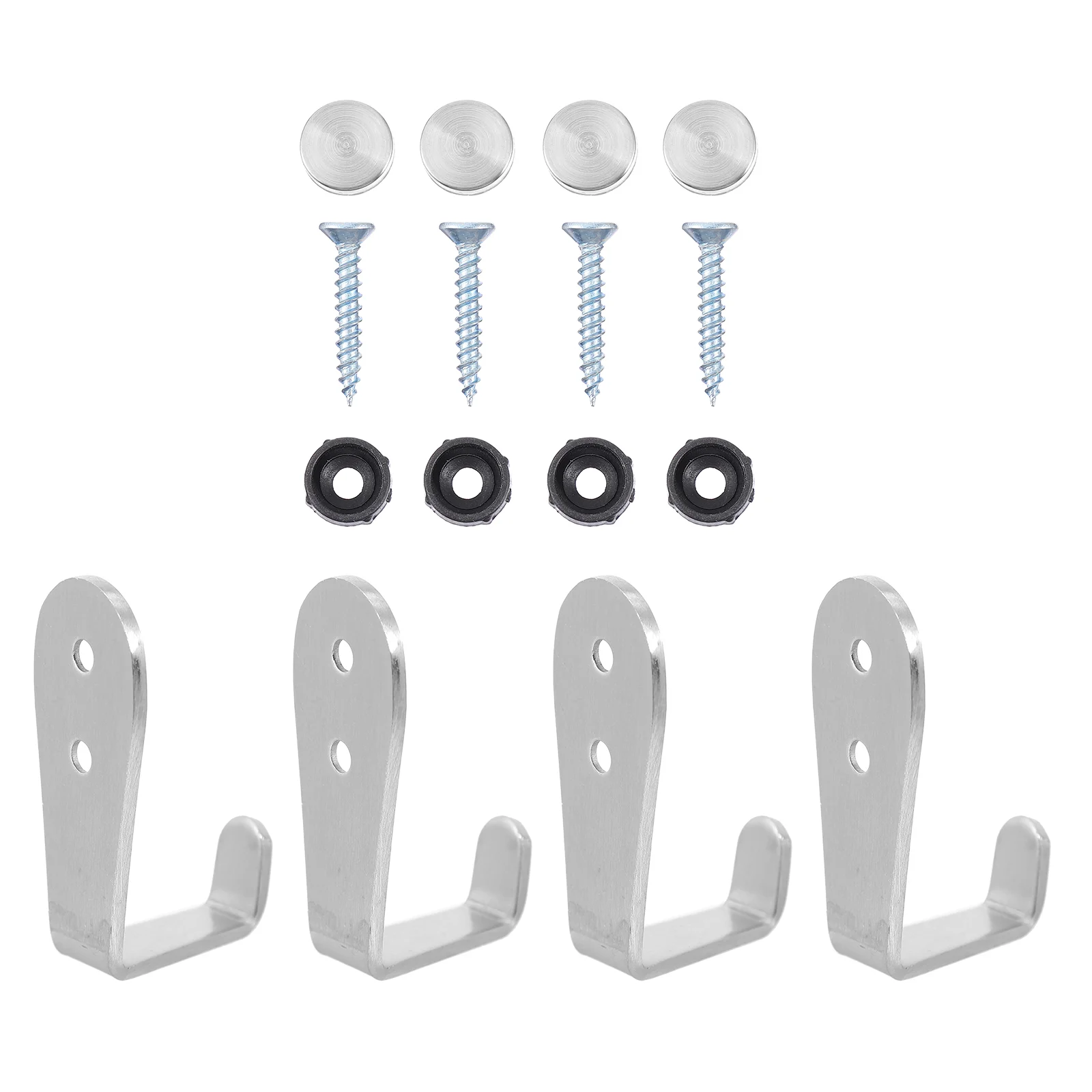 

4 Pcs Hat Hanger Stainless Steel Hook Heavy Duty Wall Bath Towel Hooks for Decoration Hangers