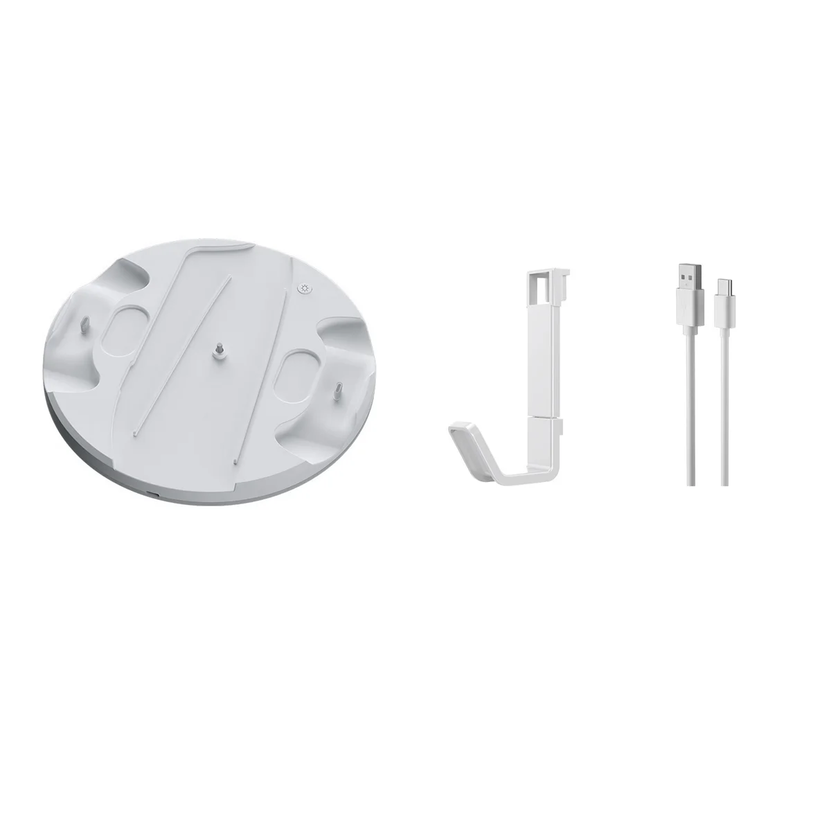 For PS5 slim Console Storage Dock with RBG Light Handle Dock Charger + Hook Multifunctional Convenient Console Dock-ABRJ