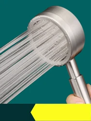 Enhanced 3 - Piece High - Pressure Handheld Shower Set with Large Water Outlet (Shower head type B)