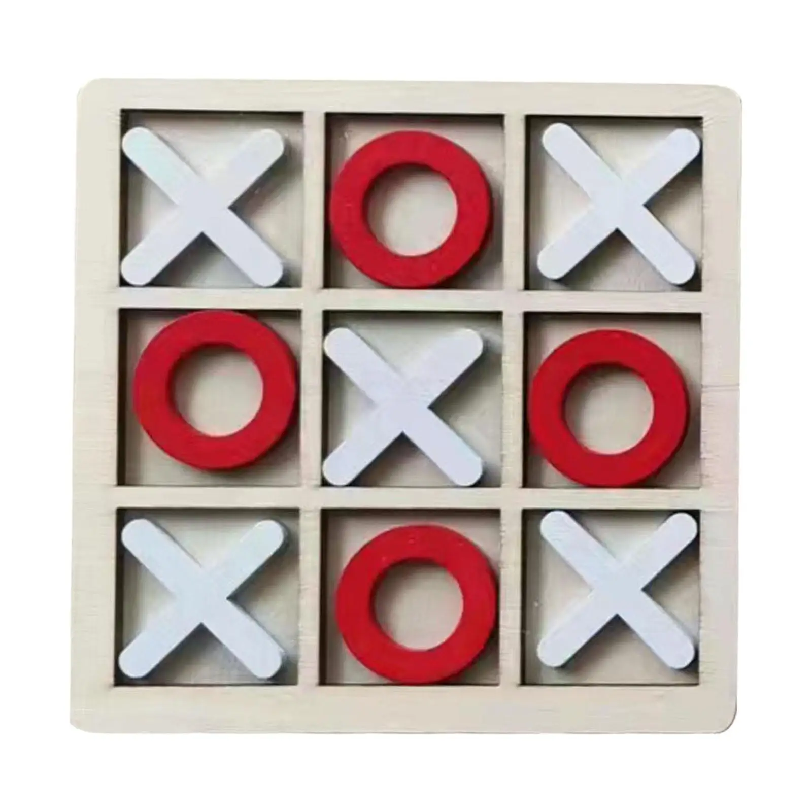 

Wooden Board Tic TAC Toe Game Family Children Puzzle Game Tabletop Blocks Xoxo Chess Board Game for Party Favors Kids Adults